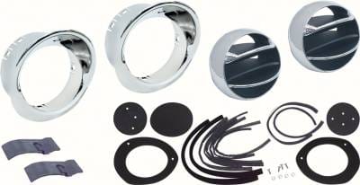 1967-68 Camaro / Firebird Astro Ventilation Vent Kit with Chrome Bezels