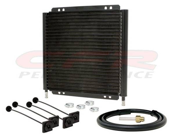 11" x 10.25" Universal Transmission Oil Cooler - Black Powder Coated