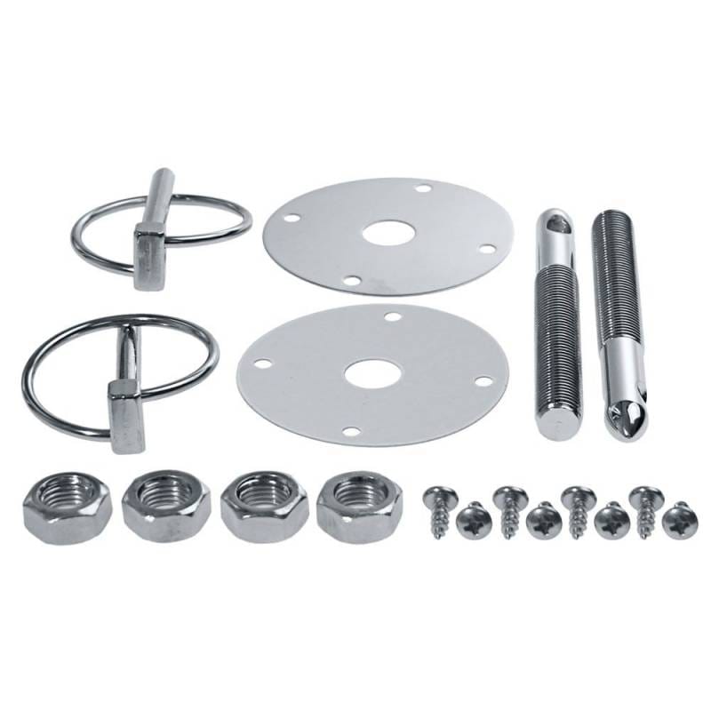 Silver Flip Over Style Hood Pin Kit