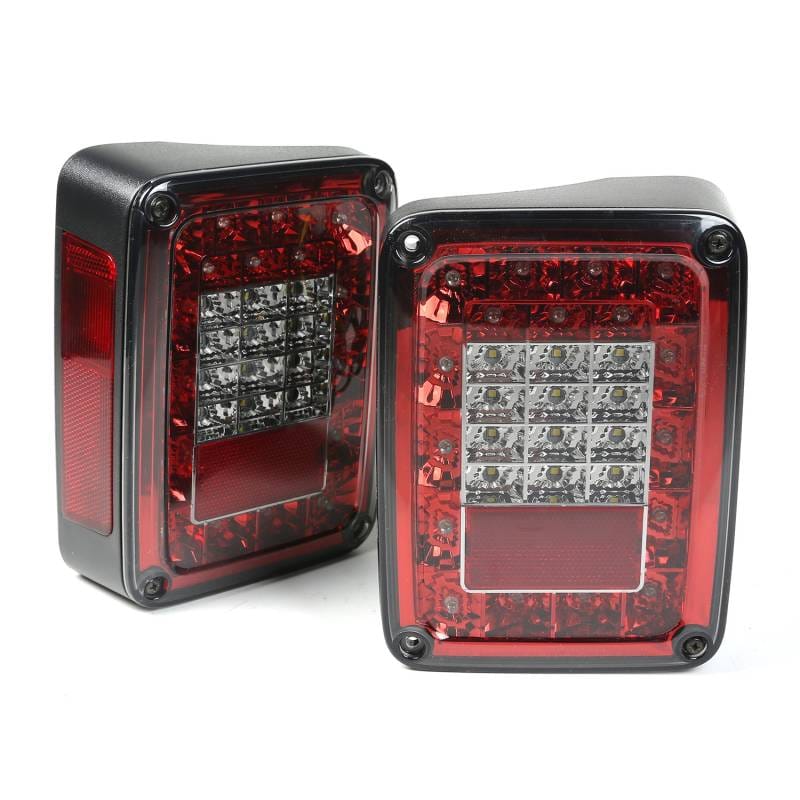 LED Tail Light Set, Smoke; 07-16 Jeep Wrangler JK