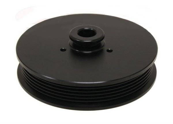 Power Steering Pulley for 5.0 Mustang 1979 to 1993 Anodized Black Billet Aluminum
