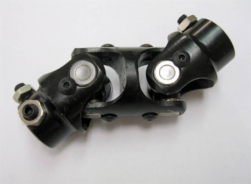 Steering Shaft Double U Joint 3/4" DD x 1" DD Column Size Black Powder Coated