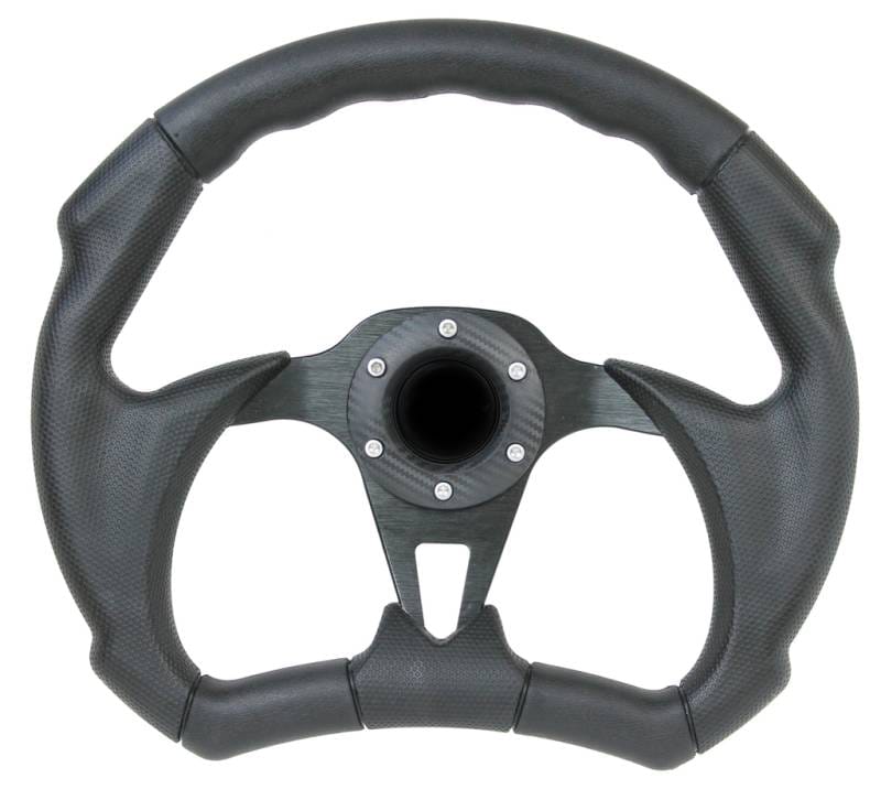12" Black Out II D-Shape Performance Steering Wheel