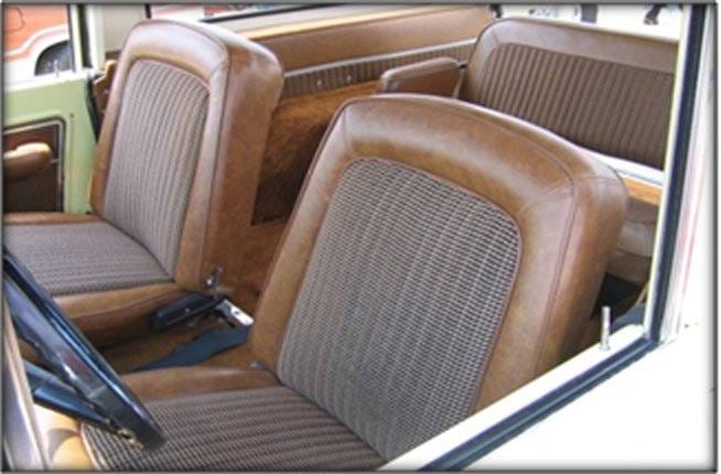 1968-1977 Ford Bronco, Rear Seat Deluxe Houndstooth Seat Upholstery
