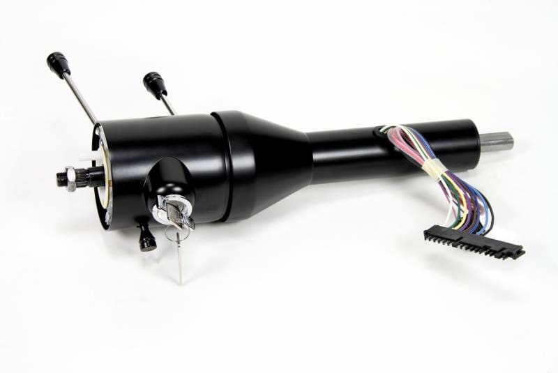 Ididit Universal Shorty 16" Tilt Floor Shift Steering Column with id.CLASSIC Ignition - Black