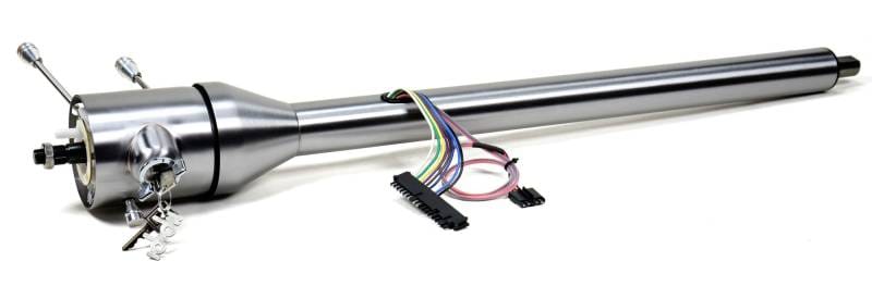 Ididit Universal 28" Tilt Floor Shift Steering Column with id.CLASSIC Ignition - Paintable Steel