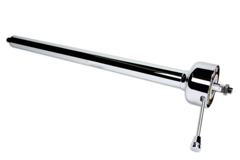 Ididit 35" Straight Classic Floor Shift Steering Column - Chrome