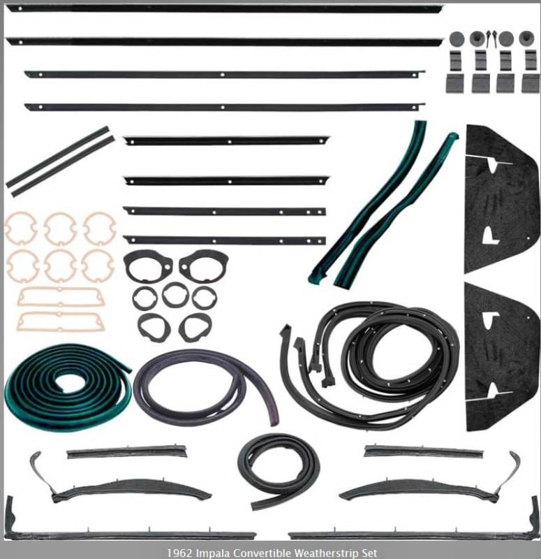 *WK212 - 1962 Impala Convertible Weatherstrip Set