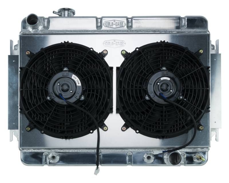 66-67 Chevelle / El Camino Aluminum Radiator And Dual 12 Inch Fan Kit AT Cold Case Radiators