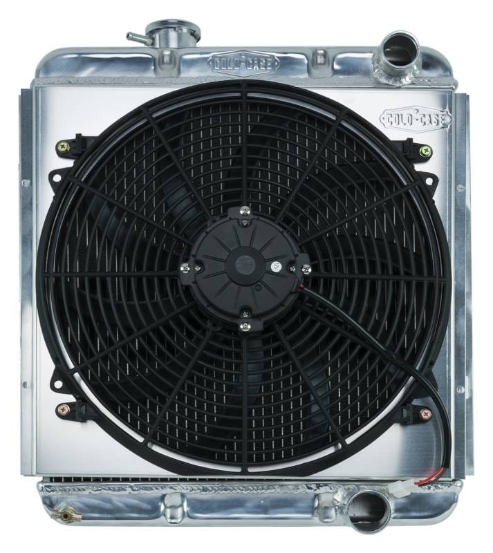 65-66 Ford Mustang 289 Aluminum Performance Radiator And 16 Inch Fan Kit AT Cold Case Radiators