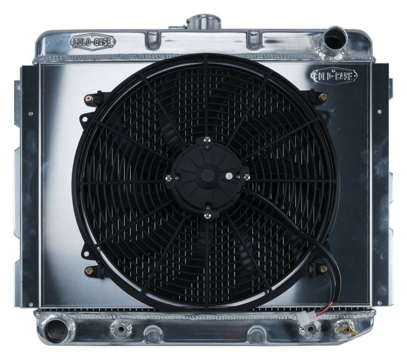 68-73 B,E Body BB Aluminum Performance Radiator And 16 Inch Fan Kit 16 x 22 Inch AT Cold Case Radiators