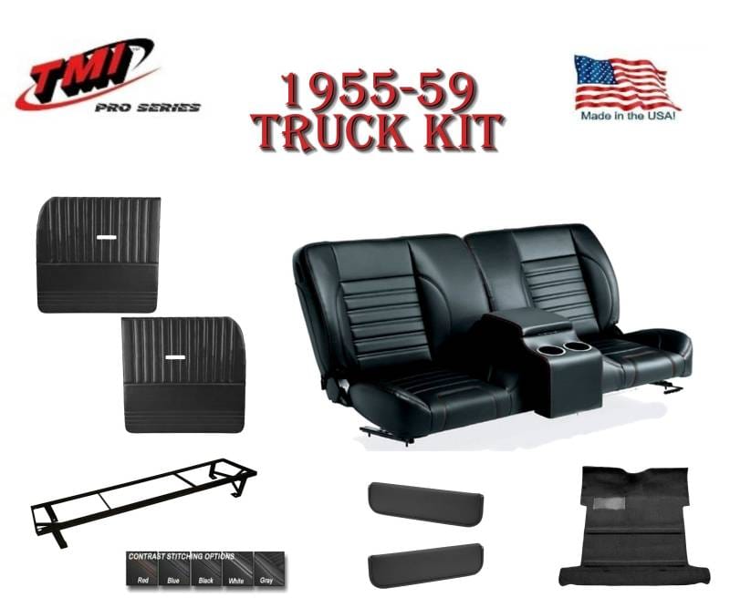 1955-59 Chevy & GMC Truck Sport Pro-Series Interior Kit w/Bench Seat