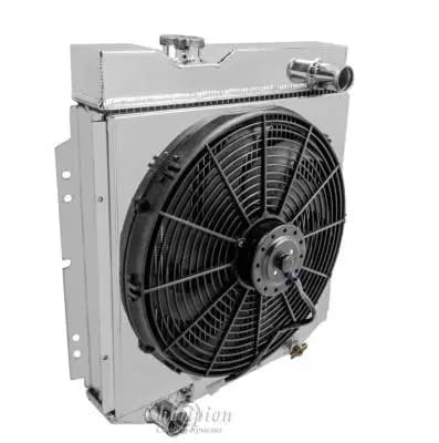 Champion Cooling Three Row Aluminum Radiator Combo for Ford Mustang Six Cylinder FSCC251 thumbnail 2
