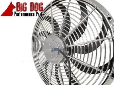 Two Ten-Inch Chrome Finish Radiator Cooling Fans & Electric Relay thumbnail 3