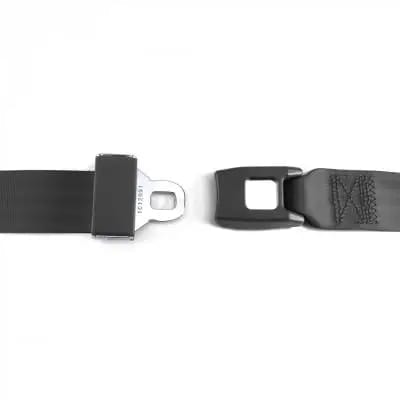 2 Point Charcoal Gray Lap Seat Belt, Standard Buckle, Pair thumbnail 2