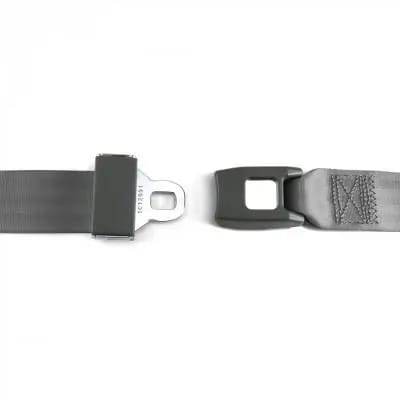 2 Point Gray Lap Seat Belt, Standard Buckle, Pair thumbnail 2