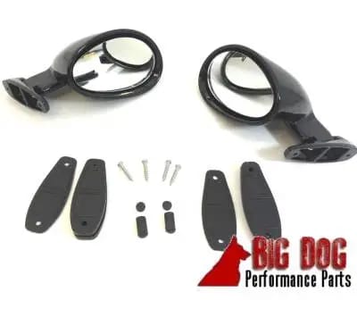 California Classic Universal Black Hotrod/Muscle Car Side Mirror Set  thumbnail 2