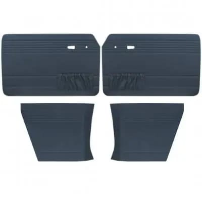 Door Panel Set for 1961 - 74 Type III Notchback, Velour, With or Without Pockets - 4 pc. Set