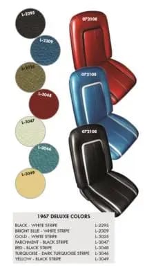 1967 Camaro Deluxe OE Reclining Front Bucket Seats thumbnail 3