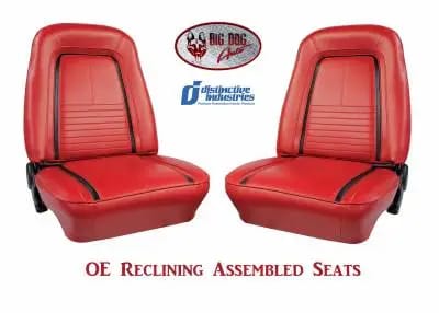 1967 Camaro Deluxe OE Reclining Front Bucket Seats