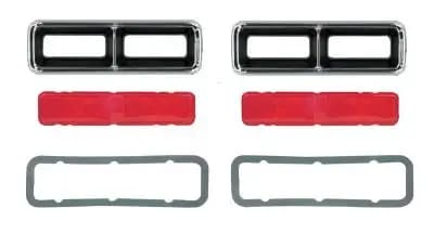 1968 Camaro RS Complete Replacement Tail Light Set, Bezels, Lens, Right & Left