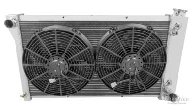 Champion Three Row All Aluminum Radiator w/Fans, Relay for 1967-1972 Chevy Blazer and Suburban, GMC Jimmy CC369