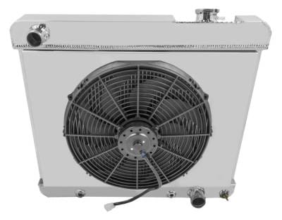 Champion Three Row Aluminum Radiator Combo 1961 - 1966 GM Chevy Truck CC284Combo
