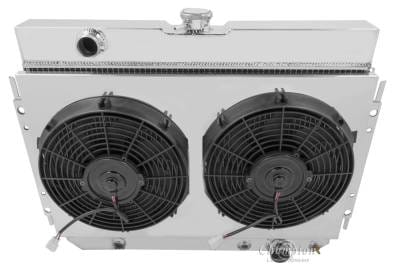 Champion Three Row Aluminum Radiator Combo 1963-1968 GM Impala Bel Air Chevelle FSCC289Combo