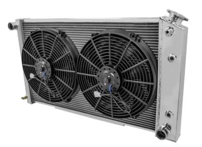 Champion Three Row All Aluminum Radiator 1968-1985 GM, Chevy, Buick, Olds, Pontiac CC161-Combo