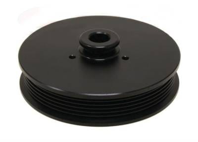 Power Steering Pulley for 5.0 Mustang 1979 to 1993 Anodized Black Billet Aluminum