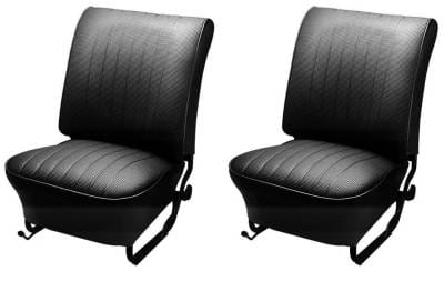 1965-67 VW Volkswagen Bug Beetle Sedan, Convertible Original Style Seat Upholstery, Front Only - Pair