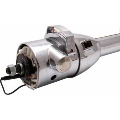 33" Push Button Start Chrome Steering Column Automatic with Gear Indicator Window and Shifter