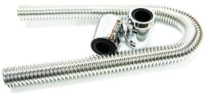 24" Chrome Radiator Hose Kit
