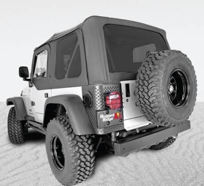 XHD Soft Top, Black, Tinted Windows, Sailcloth; 97-06 Jeep Wrangler TJ