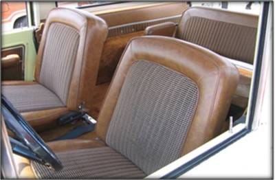 1968-1977 Ford Bronco, Front and Rear Deluxe Houndstooth Seat Upholstery