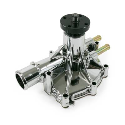 Ford Small Block 302/351 Windsor Reverse-Rotation Aluminum Water Pump Chrome