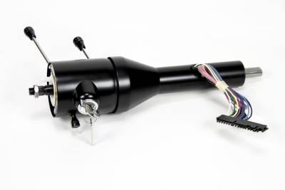 Ididit Universal Shorty 16" Tilt Floor Shift Steering Column with id.CLASSIC Ignition - Black