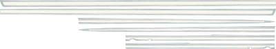 B9214 - 1962 Impala / Full Size 6 Piece White Body Side Molding Set (Without Clips)