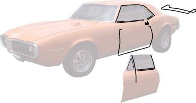 *R5111 - 1968 - 69 Camaro / Firebird Coupe Weatherstrip Kit with OEM Style Windowfelts