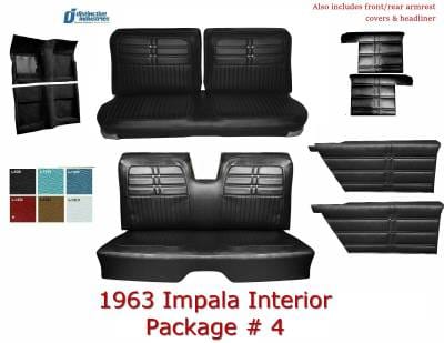 1963 Impala Coupe Standard Bench Seat Upholstery, Carpet & Panel Package 4