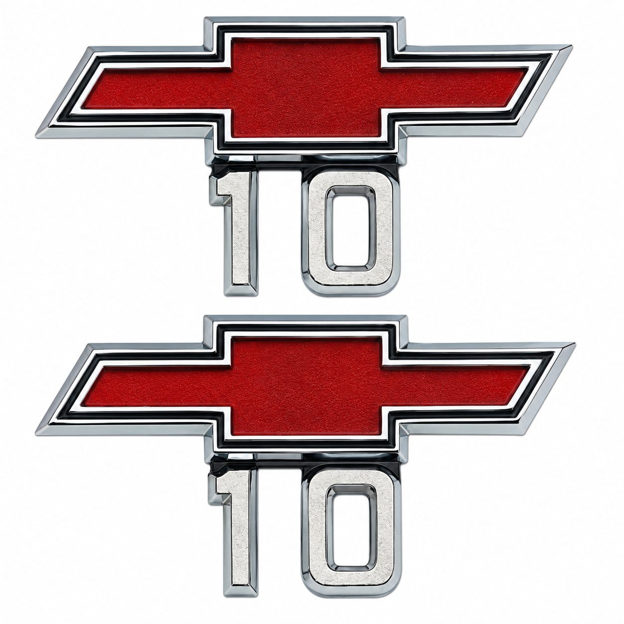 1967-1968 Chevy C10 Truck Bow Tie 10 Front Fender Emblems LH RH Pair