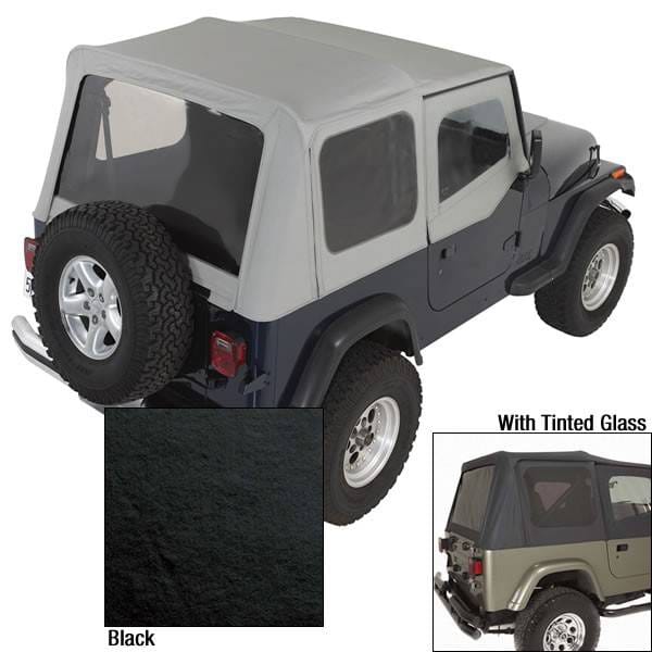 XHD Soft Top, Black, Tinted Windows; 88-95 Jeep Wrangler YJ