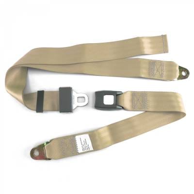 2 Point Goldenrod Lap Seat Belt, Standard Buckle, Pair