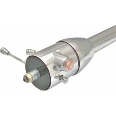 32" Red Push Button Start Chrome Steering Column Floor Shift from Helix