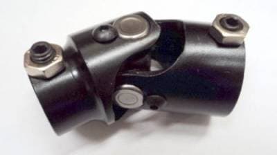 Steering Shaft Single U Joint 3/4" DD x 1" DD Column Size Black Powder Coated