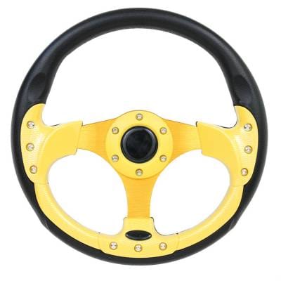 12.5" Yellow Pursuit Performance Steering Wheel