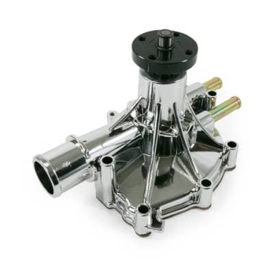 Ford Small Block 302/351 Windsor Reverse-Rotation Aluminum Water Pump Chrome