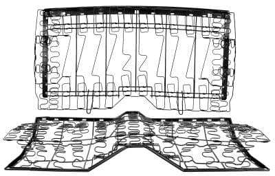 1967 - 69 Camaro Convertible Replacement Rear Seat Frame Assembly