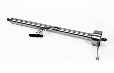 Ididit 28" Straight Classic Floor Shift Steering Column - Paintable Steel
