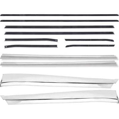 *R685 - 1968 Camaro Standard Convertible Outer Door/Quarter Reveal Molding Kit with OE Style Windowfelt Set
